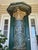 Dark Green Fine Antique 1800s Verde Antico Marble Column Pedestal Ft. Gilded Corinthian Capital For Sale - Image 8 of 15