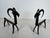 1950s Pair of wrought iron andirons representing a goat in the style of Edouard Schenck For Sale - Image 12 of 12