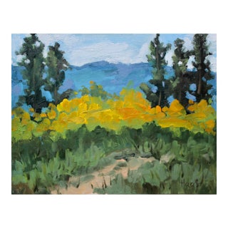 Tahoe Autumn Color, Modern Landscape Oil Painting For Sale