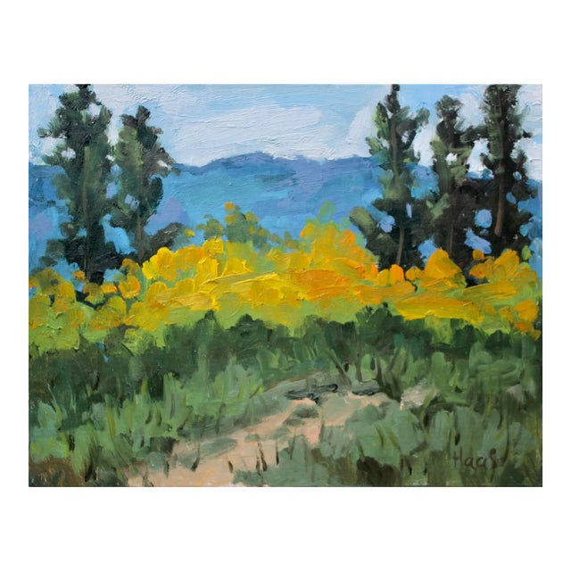 Tahoe Autumn Color, Modern Landscape Oil Painting For Sale