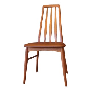 Eva Chair in Solid Teak with Upholstery in Leather by Niels Kofoed For Sale