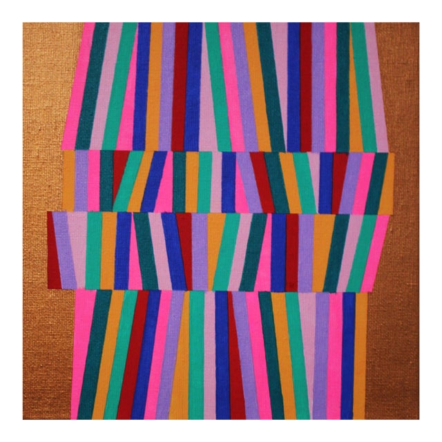 Contemporary Abstract Acrylic on Panel "Weaven 2" by Cristina Ghetti For Sale