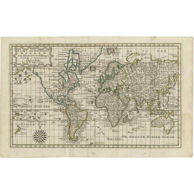 Late 18th Century Antique Map of the World on Mercators Projection, 1788 For Sale - Image 5 of 5