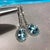 Natural Aquamarine Diamond Dangle Earrings 14k W Gold 2.55 TCW Certified For Sale In New York - Image 6 of 12