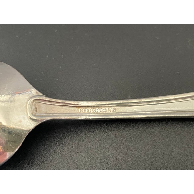 1920s Reed & Barton Corsican 1926 Silverplate Teaspoons With Monogram P - Set of 6 For Sale - Image 5 of 10
