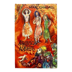 Marc Chagall " Arabian Nights " Vintage 1966 Fine Art Lithograph Print Hardcover Mid Century Modern Artist's Book