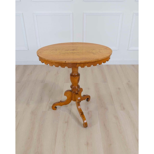 19th Century Swedish Oval Flame Birch Side Table, Circa 1890 For Sale - Image 4 of 9