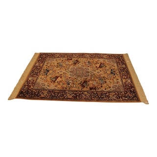 Karastan Persian Tabriz Hunt Scene 6' x 4' Area Rug For Sale