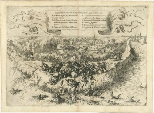 First Sparks of the Eighty Years War in Oosterweel, 1632, Paper Original Prints