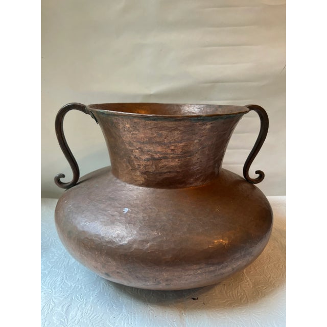 Large Late 19th Century Antique Hammered Copper Pot For Sale - Image 12 of 13