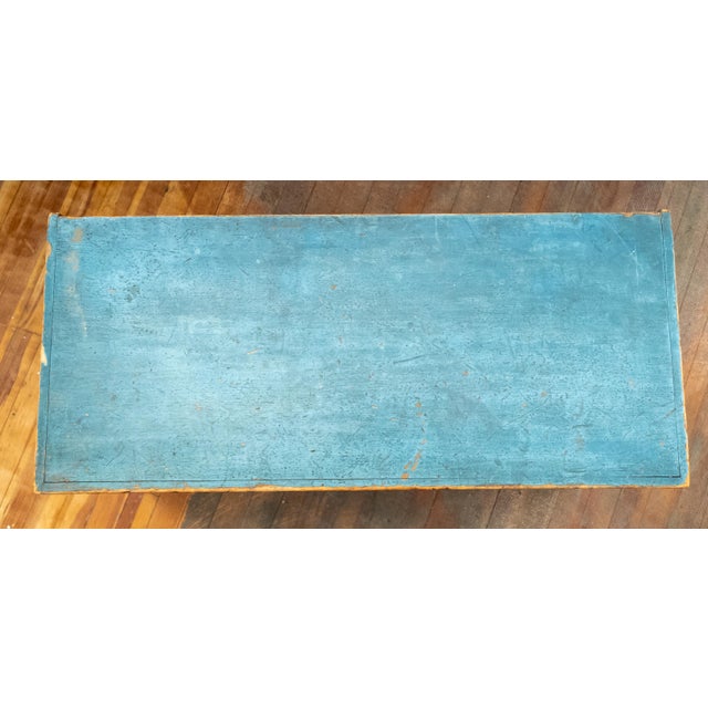 18th or 19th Century Blue Painted American Blanket Chest, New York or New England For Sale - Image 4 of 18