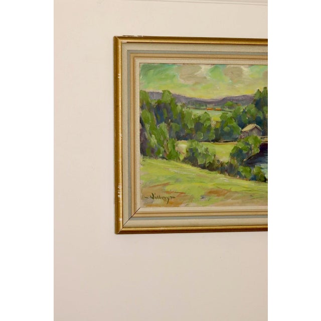 Karl Arne Willmyr, Landscape, 1950s, Oil on Panel, Framed For Sale - Image 7 of 11