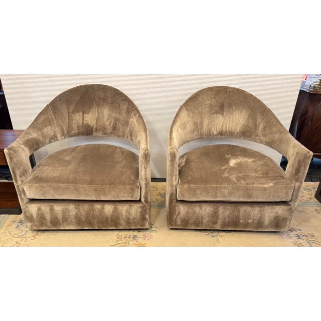 Design Plus Gallery presents a Pair of Shea Swivel Chairs from the Ray Booth Collection for Hickory Chair. These chairs...