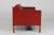 Mid-Century Modern Model No. 2212 2-Seater Sofa in Reddish Brown Leather with Oak Legs by Børge Mogensen for Fredericia Furniture, Denmark, 1980s For Sale - Image 3 of 13