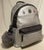 MCM Special Edition Silver Leather Swarovski Crystal Backpack with Rabbit Charm in excellent condition. Silver leather...