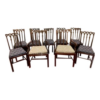 1980s Chippendale Dining Chairs - Set of 9 For Sale