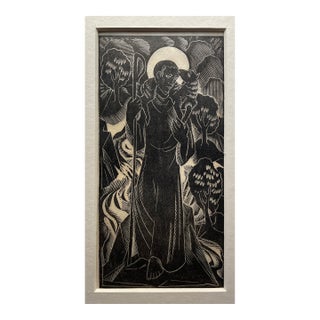 Elizabeth Price Saint John the Baptist Wood Engraving For Sale