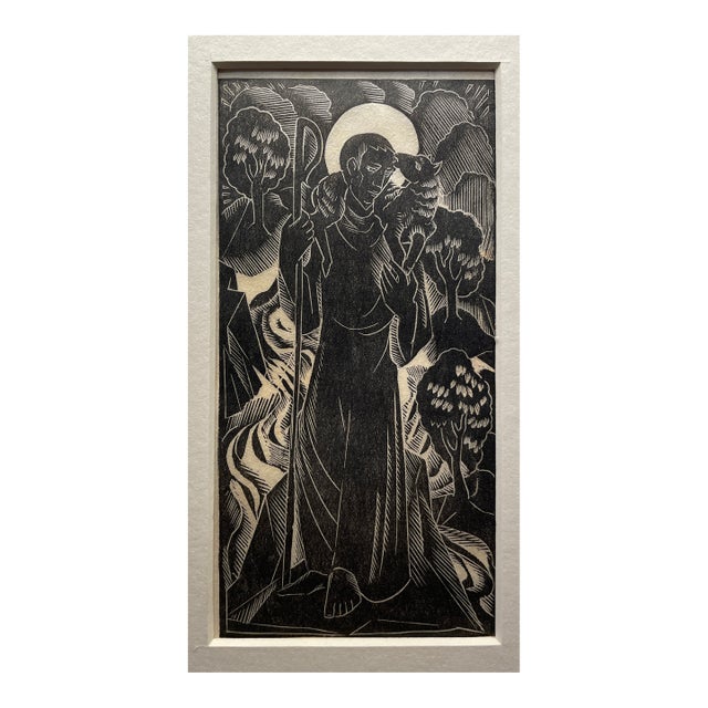 Elizabeth Price Saint John the Baptist Wood Engraving For Sale