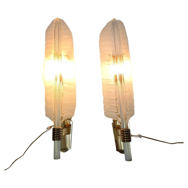Large Wall Lights attributed to Andre Arbus & Veronese, 1950s, Set of 2 For Sale - Image 14 of 14