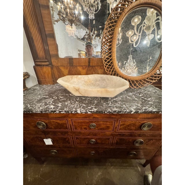 Modern Large South American Rock Crystal Bowl For Sale - Image 3 of 8