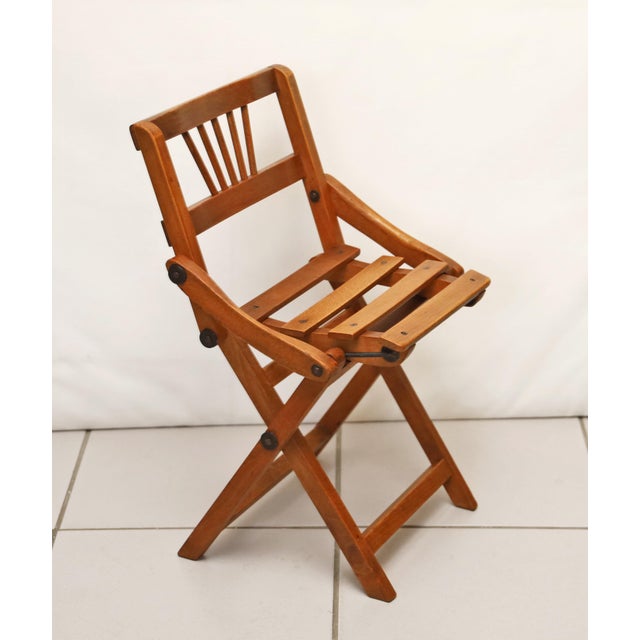 Brown Vintage Children's Chair, 1890s For Sale - Image 8 of 8