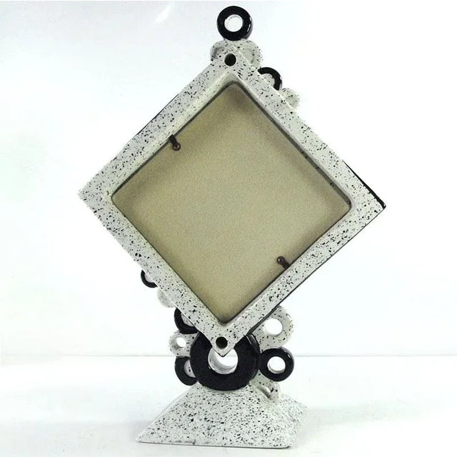 1980s Postmodern Ceramic Dalla Bassa Maria Ceramiche Photo Frame from Nove, Italy, 1980s For Sale - Image 5 of 10