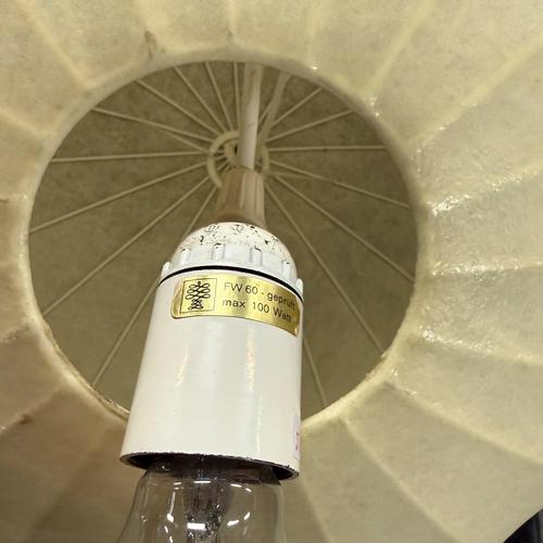 Metal Cocoon Pendant Lamp by Frits Friedel Wauer for Goldkant Leuchten, 1960s For Sale - Image 7 of 12