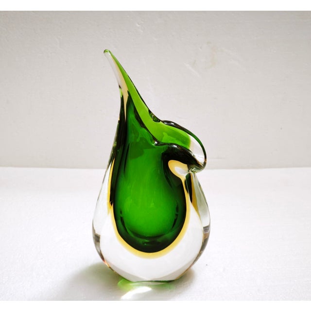 Mid-Century Modern Large Murano Sommerso Teardrop Art Glass Vase from Cenedese, Italy, 1970s For Sale - Image 3 of 18