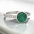Natural Emerald Diamond Ring Size 6.5 14k W Gold 1.93 TCW Certified For Sale - Image 9 of 11