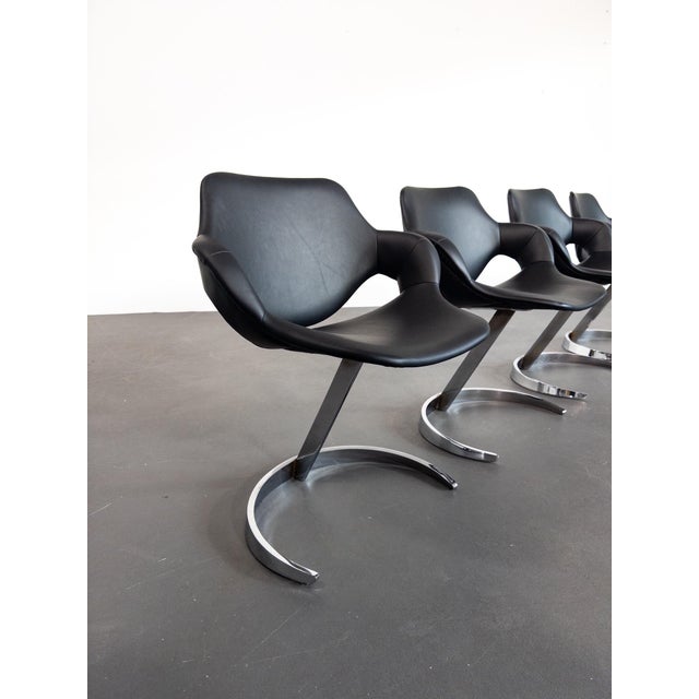 Vintage French Chairs from Boris Tabakoff, 1970s, Set of 4 For Sale - Image 10 of 14