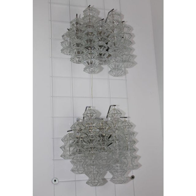 Silver Large Chrome Pagoda Sconces by J. T. Kalmar, 1960s, Set of 2 For Sale - Image 8 of 18