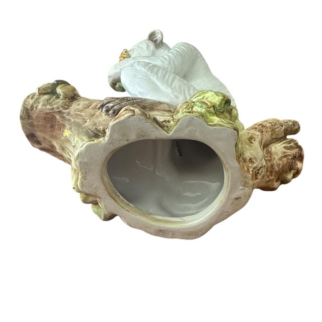 Ceramic Mid-Century Hand Painted Italian Ceramic Monkey Sculptures – A Pair For Sale - Image 7 of 10