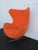 Mid-Century Modern Mid Century Modern Swivel Rocking Orange Egg Chair Fritz Hansen Style 6608 For Sale - Image 3 of 18
