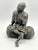 Japanese Meiji Bronze Okimono Seated Pipe Smoker, Signed Toko, C. 1890 For Sale - Image 9 of 17