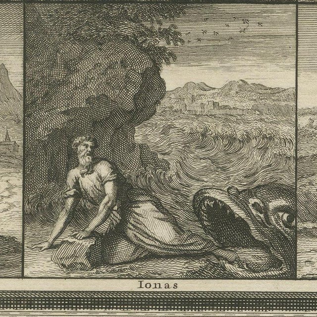 Pieter Mortier, Daniel's Last Vision and Six Minor Prophets with Jonah, 1700, Engraving For Sale - Image 6 of 12
