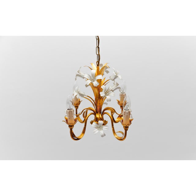 Hollywood Regency Flower Ceiling Lamp by Hans Kögl, Germany, 1970s For Sale - Image 6 of 10