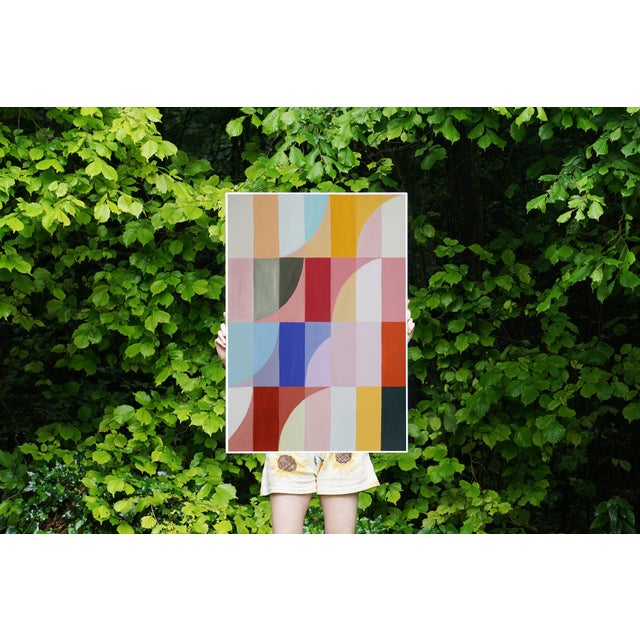 2024, Bauhaus Patterns Cascade of Colors, "Colorful Ziggurat", Acrylic