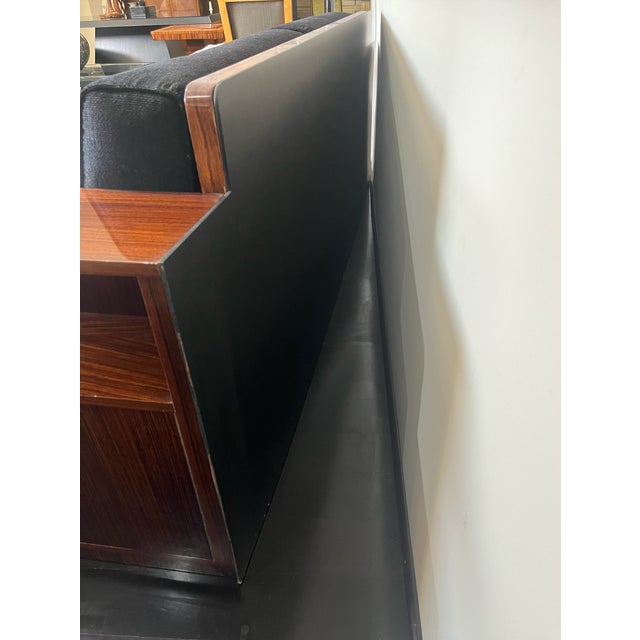 Black 1930s French Art Deco Sofa in the Style of Jean Michel Frank in Indian Rosewood For Sale - Image 8 of 9