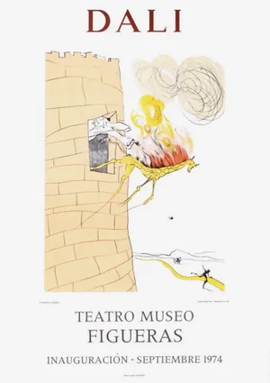 1970s Salvador Dali, Figueras Inauguracion Poster