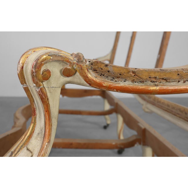 French Louis XV Suite in Carved Wood, Set of 5 For Sale - Image 15 of 18