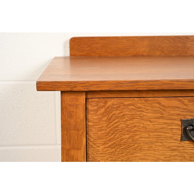 Brown Stickley Mission Oak Arts & Crafts Nightstand or Bachelor Chest For Sale - Image 8 of 16