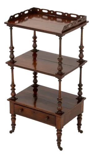 Victorian Rosewood Three-Tier Whatnot