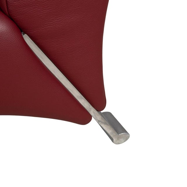 322 Leather Two-Seater Red Sofa by Rolf Benz For Sale - Image 6 of 11