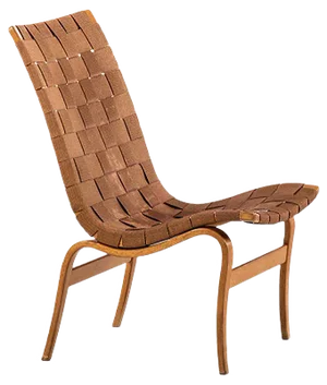 Model Eva Birch and Hemp Armchair by Bruno Mathsson for Vetlanda, 1940s