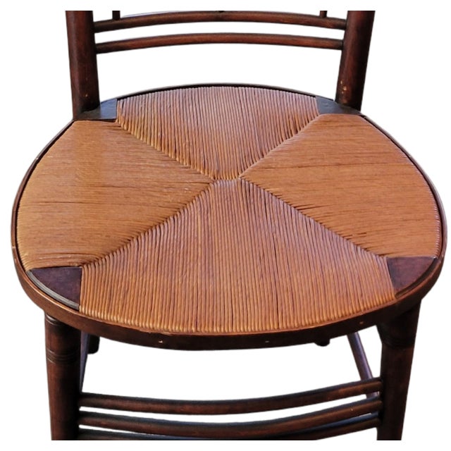 An excellent example of an Arts & Crafts single rush round seat (more rare) chair from the Sussex, by Morris &Co; c.1880s....