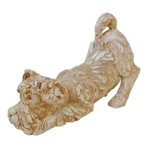 Large 31" Mid-Century Jaru California Art Pottery Life Size Puppy Dog Statue Floor Figurine