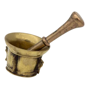 Antique Vintage Brass Mortar and Pestle