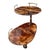 Mid-Century Modern 2-Tier Bar Cart in Lacquered Goatskin and Brass attributed to Aldo Tura, 1960s For Sale - Image 3 of 6