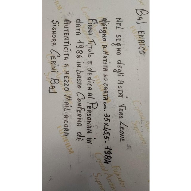 Enrico Baj, Untitled, 1986, Pencil Drawing on Cardboard, Framed For Sale - Image 15 of 16