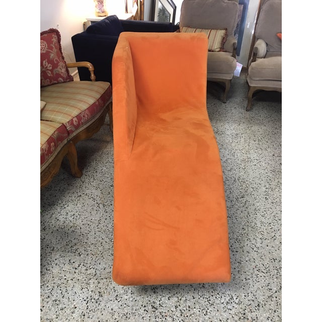 Custom Orange Chaise Lounge Chairish